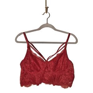 AVIDLOVE NEW $45 Plus Size Lace Camisole Top Adjustable Burgundy 2XL